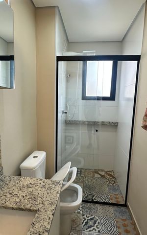 Apartamento para alugar com 46m², 1 quarto e 1 vaga Apartamento para alugar com 46m², 1 quarto e 1 vagaBanheiro social