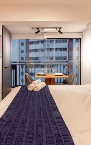 Studio à venda com 24m², 1 quarto e sem vaga Studio à venda com 24m², 1 quarto e sem vagaSala / Quarto