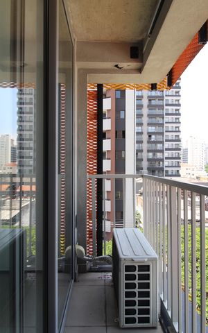 Studio à venda com 30m², 1 quarto e sem vagaVaranda