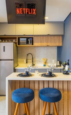 Studio à venda com 26m², 1 quarto e sem vaga Studio à venda com 26m², 1 quarto e sem vagaCozinha