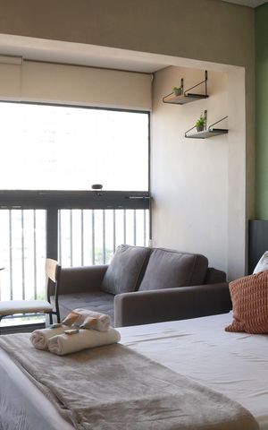 Studio para alugar com 24m², 1 quarto e sem vagaQuarto