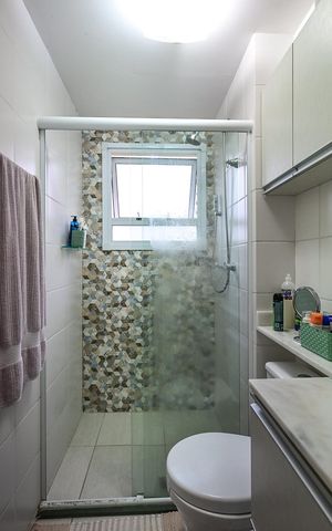 Apartamento à venda com 59m², 2 quartos e 1 vagaBanheiro Suíte 1