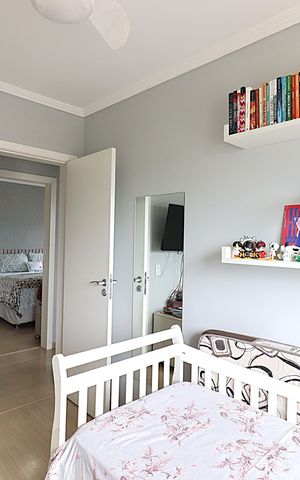 Apartamento à venda com 95m², 3 quartos e 2 vagasQuarto 3 