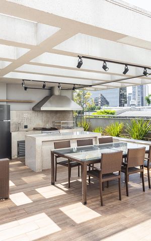 Apartamento para alugar com 37m², 1 quarto e 1 vagaChurrasqueira