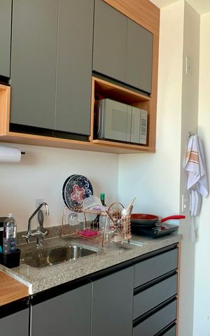 Studio à venda com 27m², 1 quarto e sem vaga Studio à venda com 27m², 1 quarto e sem vagaCozinha