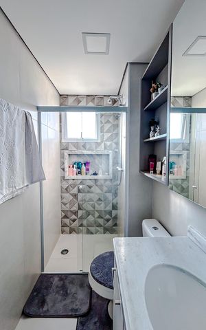 Apartamento à venda com 103m², 3 quartos e 2 vagasBanheiro da Suíte