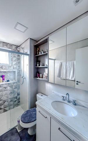 Apartamento à venda com 103m², 3 quartos e 2 vagasBanheiro da Suíte