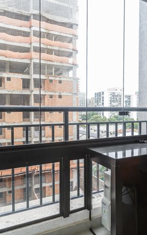 Studio à venda com 27m², 1 quarto e sem vagaVaranda