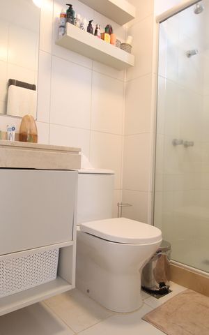 Apartamento à venda com 117m², 3 quartos e 2 vagasBanheiro da suíte