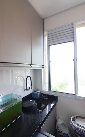 Apartamento à venda com 43m², 2 quartos e 1 vagaCozinha e Área de Serviço