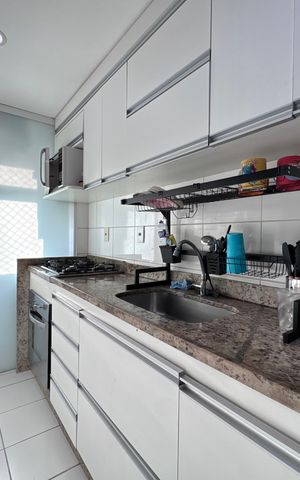 Apartamento à venda com 76m², 3 quartos e 1 vaga Apartamento à venda com 76m², 3 quartos e 1 vagaCozinha e Área de Serviço