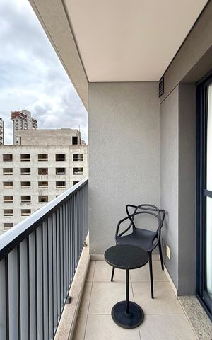 Studio à venda com 44m², 1 quarto e sem vaga Studio à venda com 44m², 1 quarto e sem vagaSacada Suíte