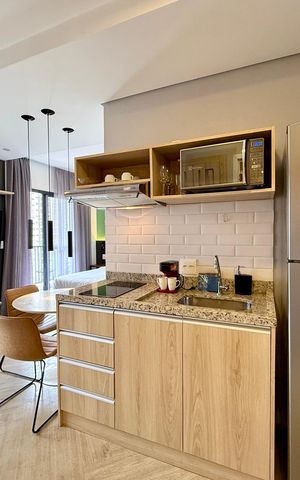 Studio à venda com 44m², 1 quarto e sem vaga Studio à venda com 44m², 1 quarto e sem vagaCozinha