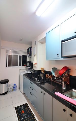 Apartamento à venda com 55m², 2 quartos e 1 vagaCozinha e Área de Serviço