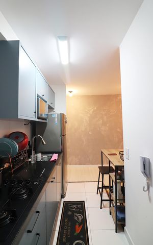 Apartamento à venda com 55m², 2 quartos e 1 vagaCozinha e Área de Serviço
