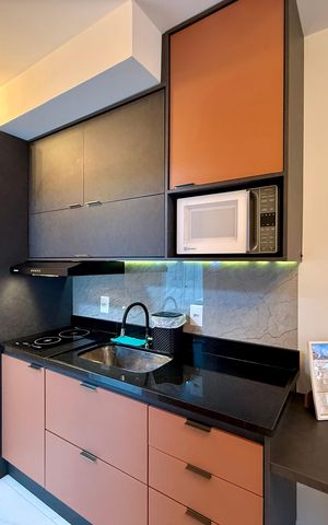 Studio para alugar com 24m², 1 quarto e sem vaga Studio para alugar com 24m², 1 quarto e sem vagaCozinha
