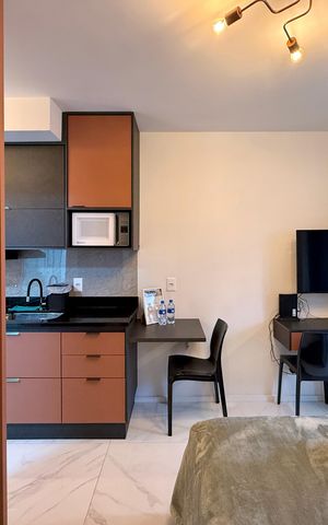 Studio para alugar com 24m², 1 quarto e sem vaga Studio para alugar com 24m², 1 quarto e sem vagaQuarto