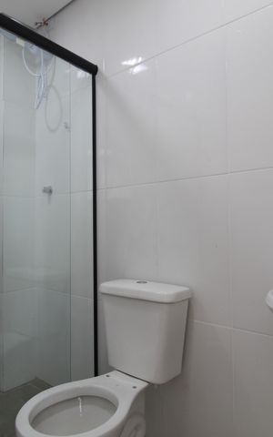 Studio para alugar com 49m², 1 quarto e sem vagaBanheiro da Suíte