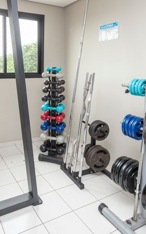 Apartamento à venda com 69m², 2 quartos e 3 vagasÁrea comum - Academia