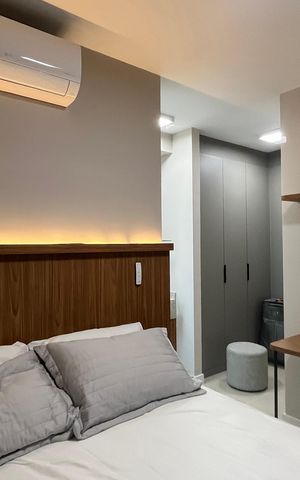 Apartamento para alugar com 43m², 1 quarto e 1 vaga