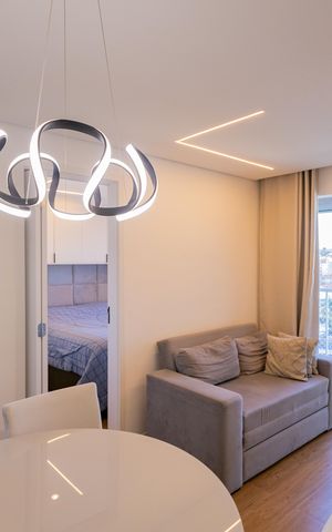 Apartamento à venda com 42m², 2 quartos e 1 vaga Apartamento à venda com 42m², 2 quartos e 1 vagaSala de estar - Sala de jantar