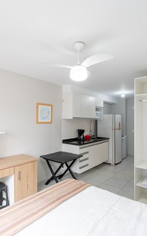 Studio para alugar com 24m², 1 quarto e sem vaga Studio para alugar com 24m², 1 quarto e sem vagaSala/Quarto