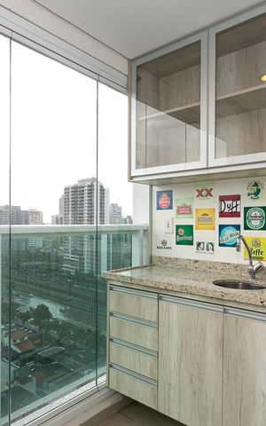 Apartamento à venda com 45m², 1 quarto e 1 vaga Apartamento à venda com 45m², 1 quarto e 1 vagaVaranda gourmet