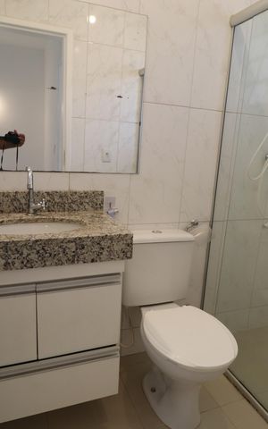 Casa de condomínio para alugar com 100m², 3 quartos e 2 vagasBanheiro Social