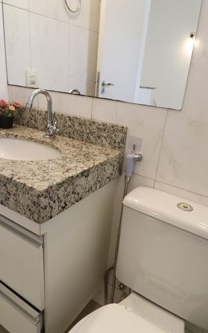 Casa de condomínio para alugar com 100m², 3 quartos e 2 vagasBanheiro Social