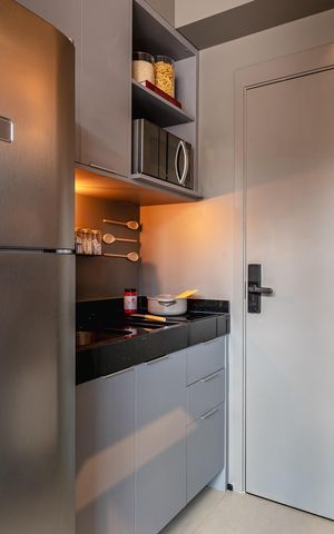 Studio para alugar com 18m², 1 quarto e sem vaga Studio para alugar com 18m², 1 quarto e sem vagaCozinha
