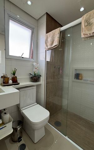 Apartamento à venda com 80m², 3 quartos e 2 vagasBanheiro da Suíte