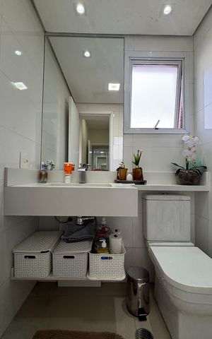 Apartamento à venda com 80m², 3 quartos e 2 vagasBanheiro da Suíte