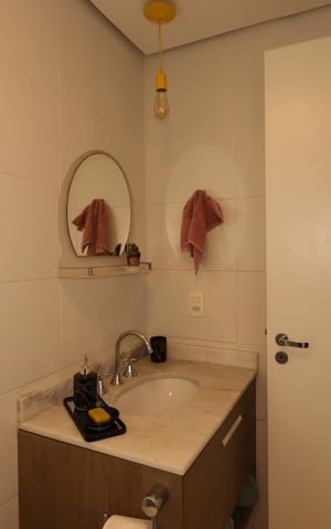 Apartamento à venda com 92m², 2 quartos e 1 vagaBanheiro Social