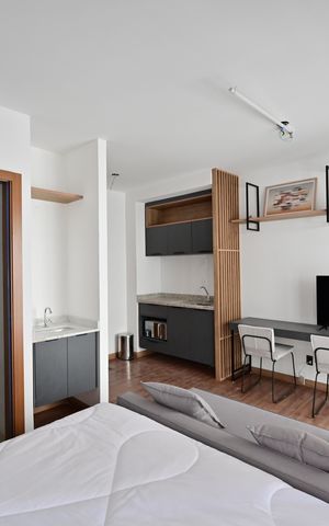 Studio à venda com 26m², 1 quarto e sem vagaSala/Quarto