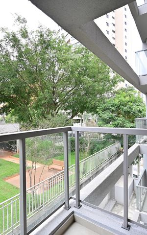 Studio à venda com 26m², 1 quarto e sem vagaVaranda