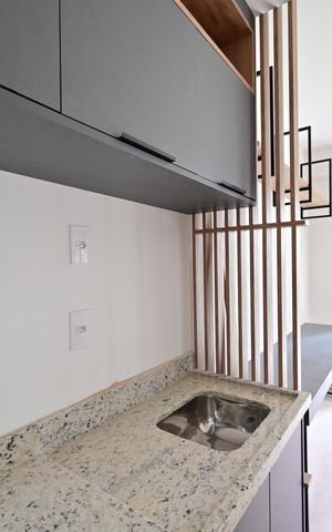 Studio à venda com 26m², 1 quarto e sem vagaCozinha