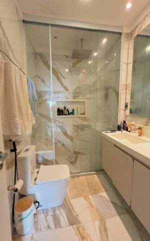 Apartamento para alugar com 91m², 2 quartos e 2 vagas Apartamento para alugar com 91m², 2 quartos e 2 vagasBanheiro 1