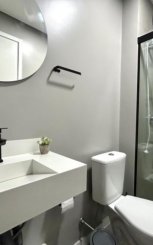 Apartamento para alugar com 70m², 2 quartos e 1 vaga Apartamento para alugar com 70m², 2 quartos e 1 vagaBanheiro social