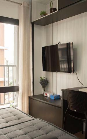 Studio à venda com 28m², 1 quarto e sem vagaSala