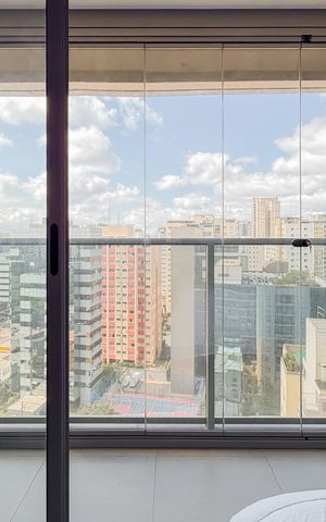 Studio para alugar com 25m², 1 quarto e sem vaga Studio para alugar com 25m², 1 quarto e sem vagaVaranda