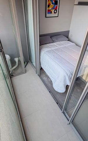 Studio para alugar com 25m², 1 quarto e sem vaga Studio para alugar com 25m², 1 quarto e sem vagaVaranda
