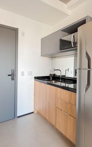 Studio para alugar com 25m², 1 quarto e sem vaga Studio para alugar com 25m², 1 quarto e sem vagaCozinha