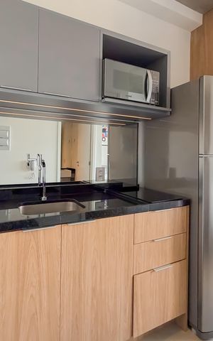 Studio para alugar com 25m², 1 quarto e sem vaga Studio para alugar com 25m², 1 quarto e sem vagaCozinha