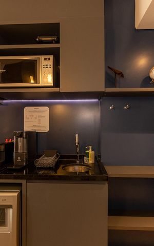 Studio para alugar com 29m², 1 quarto e 1 vaga Studio para alugar com 29m², 1 quarto e 1 vagaCozinha