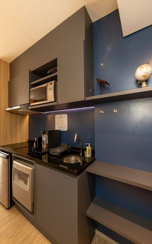 Studio para alugar com 29m², 1 quarto e 1 vaga Studio para alugar com 29m², 1 quarto e 1 vagaCozinha