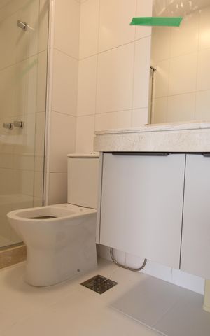 Apartamento à venda com 118m², 3 quartos e 2 vagasBanheiro da suíte 