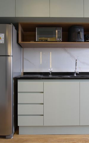 Studio à venda com 25m², 1 quarto e sem vagaCozinha