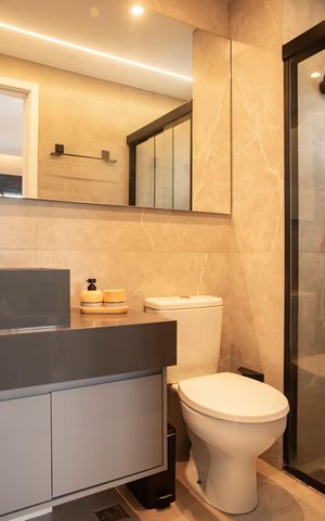 Apartamento à venda com 62m², 1 quarto e 1 vagaBanheiro Social