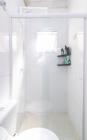 Casa de condomínio à venda com 83m², 2 quartos e 1 vagaBanheiro da Suíte 2