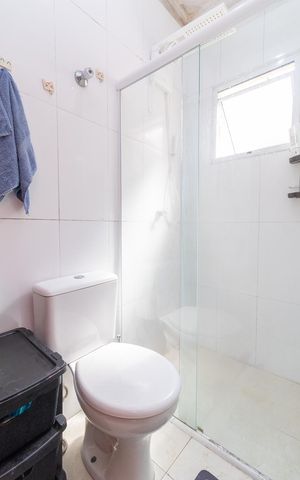 Casa de condomínio à venda com 83m², 2 quartos e 1 vagaBanheiro da Suíte 2